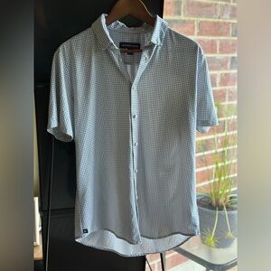 Mizzen+Main Black and White Checkered Shirt